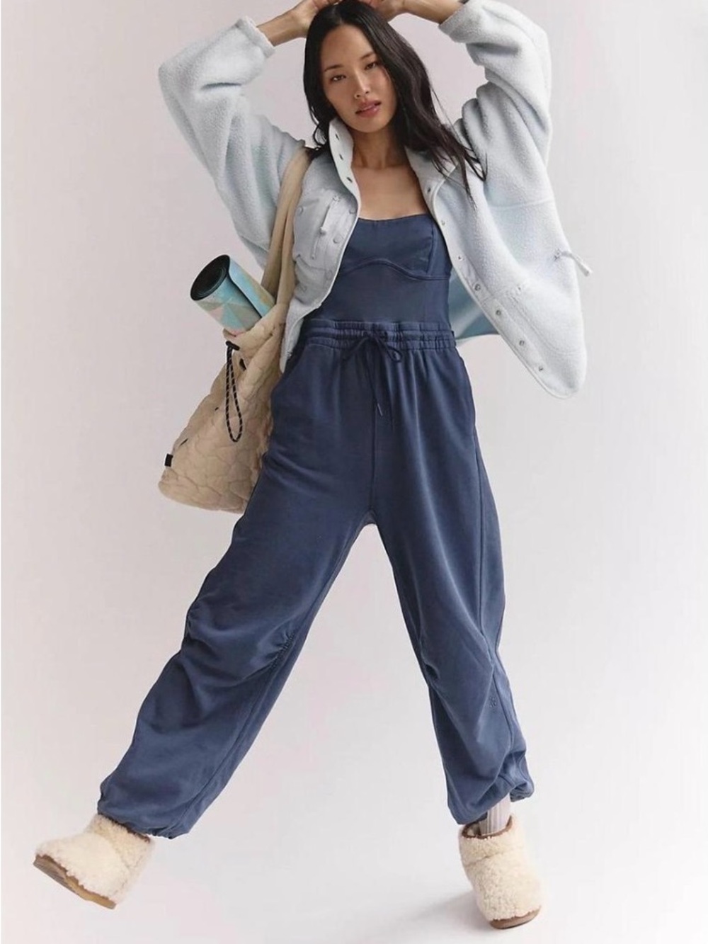 Free People Inbound Onesie Slate Blue *NWOT*